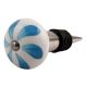 Light Blue Fan Ceramic Wine Stopper (Pack Of One Piece)